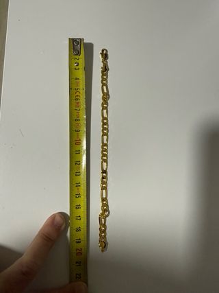 Pulsera Figaro Bañada en Oro