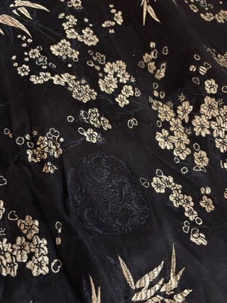 Vestido Chino Tradicional Negro y Dorado