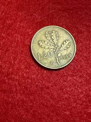 20 Lire 1959 Repubblica Italiana