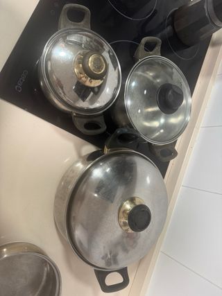 Batería de cocina vitrocerámica y gas