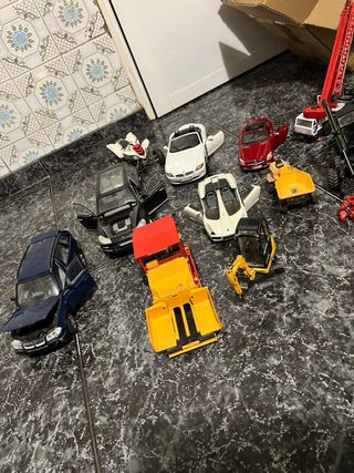 Lote maquetas coches y vehículos de trabajo