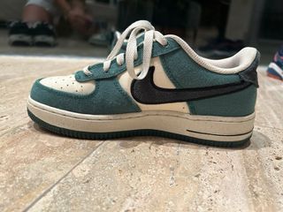 Nike Air Force 1 Personalizadas Beige/Verde