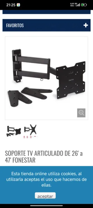 Soporte TV Articulado Fonestar 26'-47'