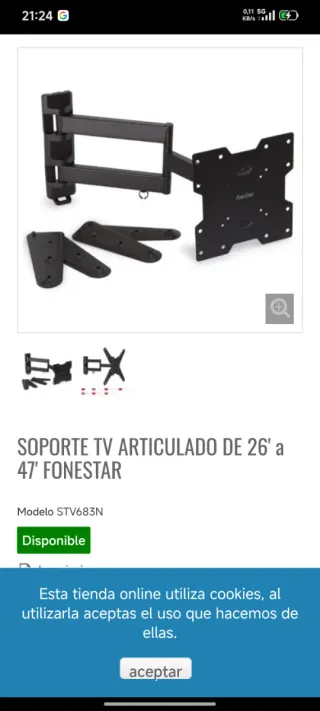 Soporte TV Articulado Fonestar 26'-47'