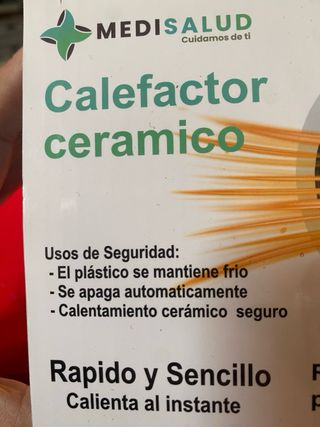 Calefactor Cerámico Portátil