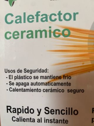 Calefactor Cerámico Portátil