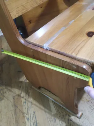 URGE Banco de madera con respaldo