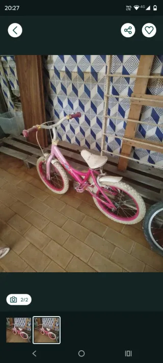 Bicicleta infantil rosa