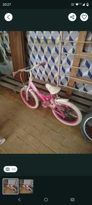 Bicicleta infantil rosa