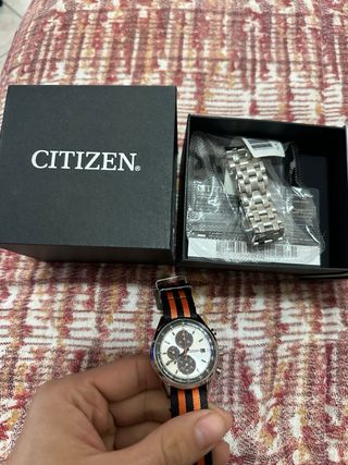 Citizen Eco Drive Cronografo Arancione/Argento