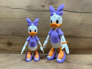 Figuras Daisy Duck Morado y Naranja