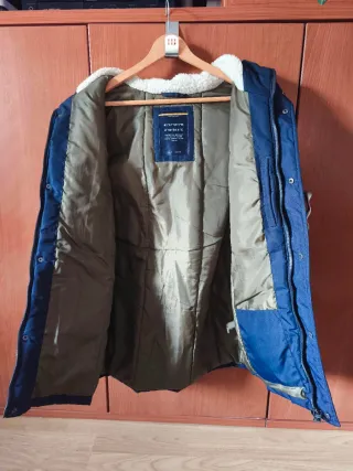 Chaquetón forrado hombre azul