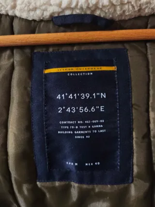 Chaquetón forrado hombre azul