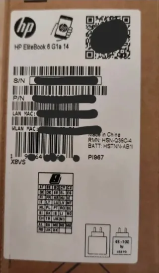 Portátil HP Elitebook 6 G1a (NUEVO SIN ABRIR)