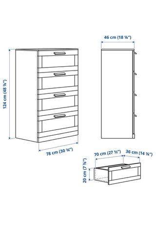 Cómoda BRIMNES 4 cajones blanca