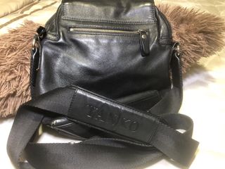 Bolso piel YANKO unisex negro