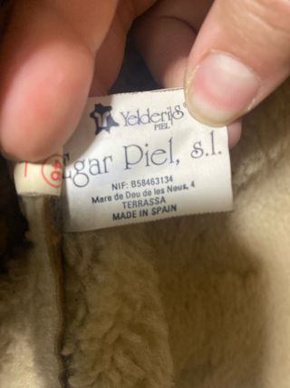 Chaqueta de piel y borrego