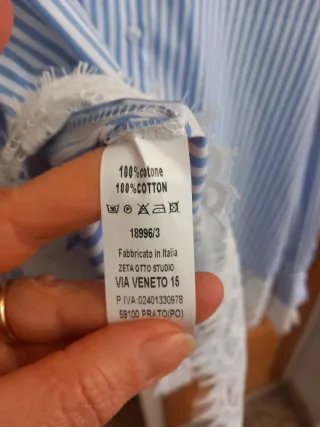 Camicia Zeta Otto righe pizzo