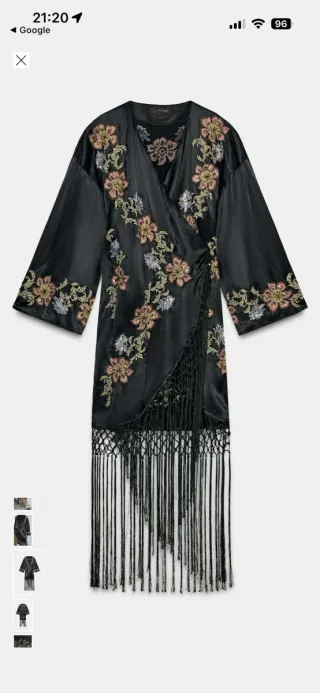 Kimono bordado con flecos • edicion limitada