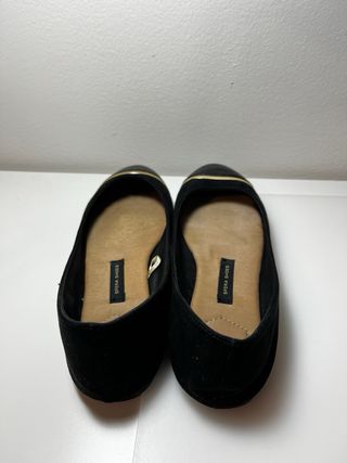 Bailarinas Sfera negras con detalle dorado