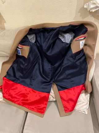 Abrigo paño largo beige. Marca el Ganso. Talla 56