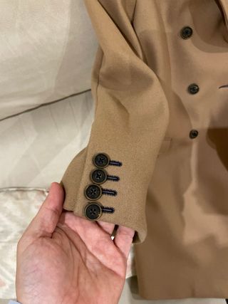 Abrigo paño largo beige. Marca el Ganso. Talla 56