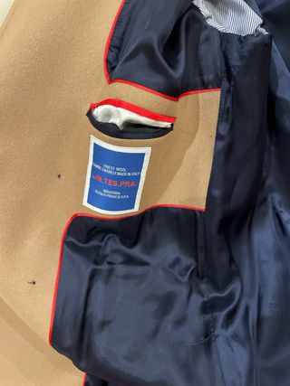 Abrigo paño largo beige. Marca el Ganso. Talla 56