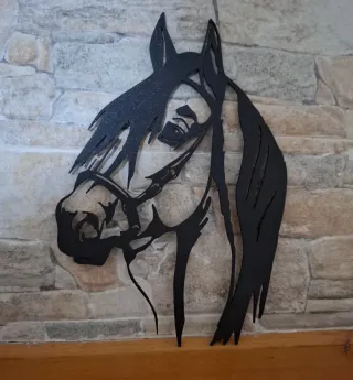 Decorazione murale cavallo line art