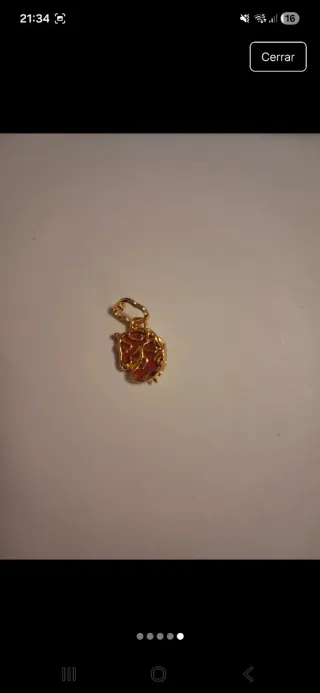 Colgante Caballo Rojo y Dorado