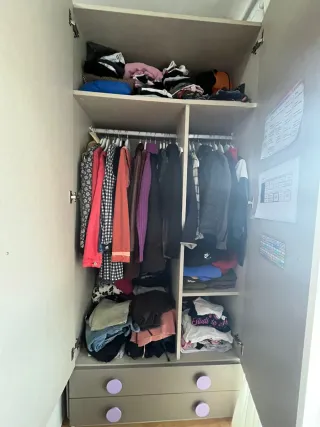 Armario infantil 2 puertas y 2 cajones