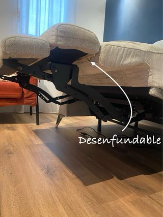 Sofá 3 plazas reclinable motorizado gris