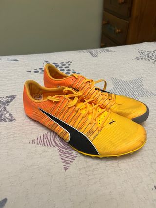 Zapatillas Clavos Atletismo Puma Naranja/Amarillo