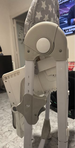 Trona bebé estrellas gris