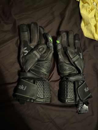 Guantes Moto Kawasaki RST Negro/Verde