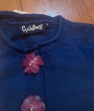 Completo bambina 6 anni: cardigan, gonna, t-shirt