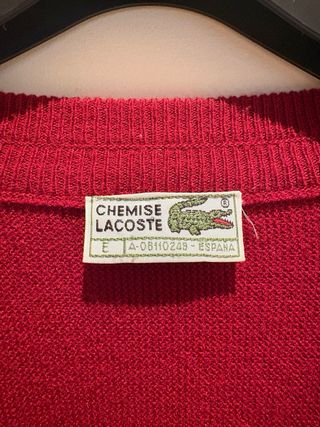 Cárdigan Rojo Lacoste