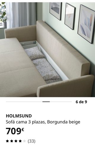 2 Sofás Cama Ikea Beige/Verde