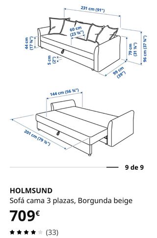 2 Sofás Cama Ikea Beige/Verde