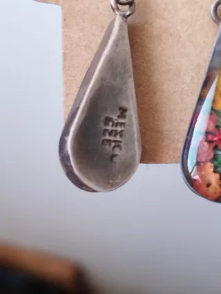 Pendientes Taxco Plata 925 Flores Resina