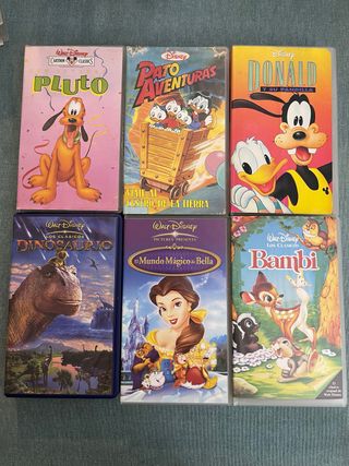 6 Películas Disney VHS Clásicos (Español)