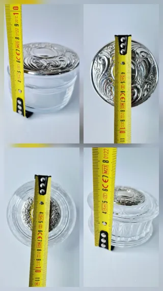 Contenitori boudoir vintage, argento 925