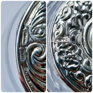 Contenitori boudoir vintage, argento 925