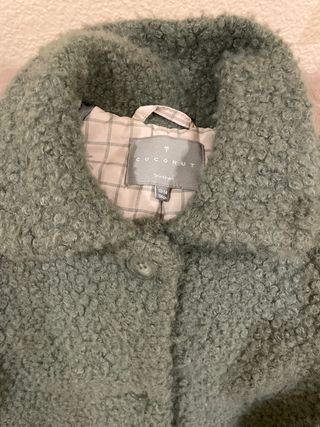 Abrigo verde lana coconut T. 13-14