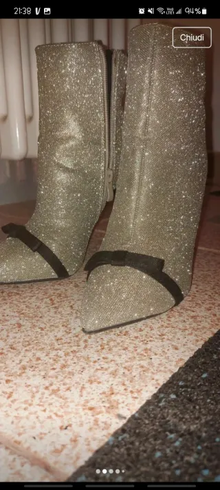 Tronchetti glitter argento