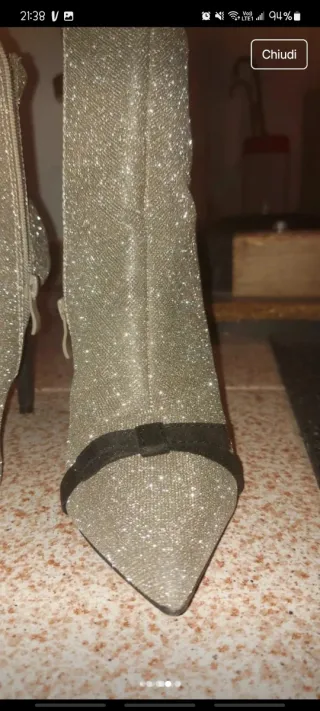 Tronchetti glitter argento