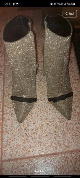 Tronchetti glitter argento