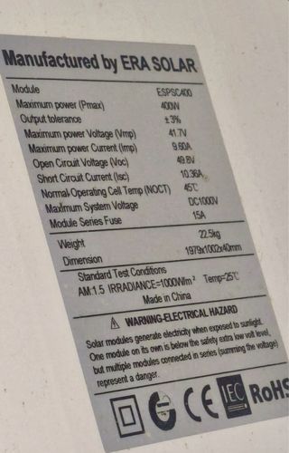 Placa Solar 400W