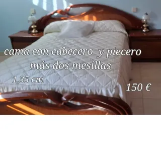 Cama 135cm con mesillas y cabecero