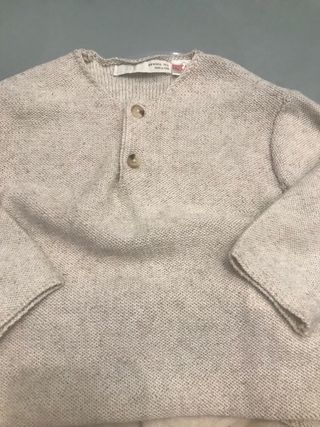 Conjunto bebé Zara punto y lino