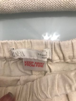 Conjunto bebé Zara punto y lino